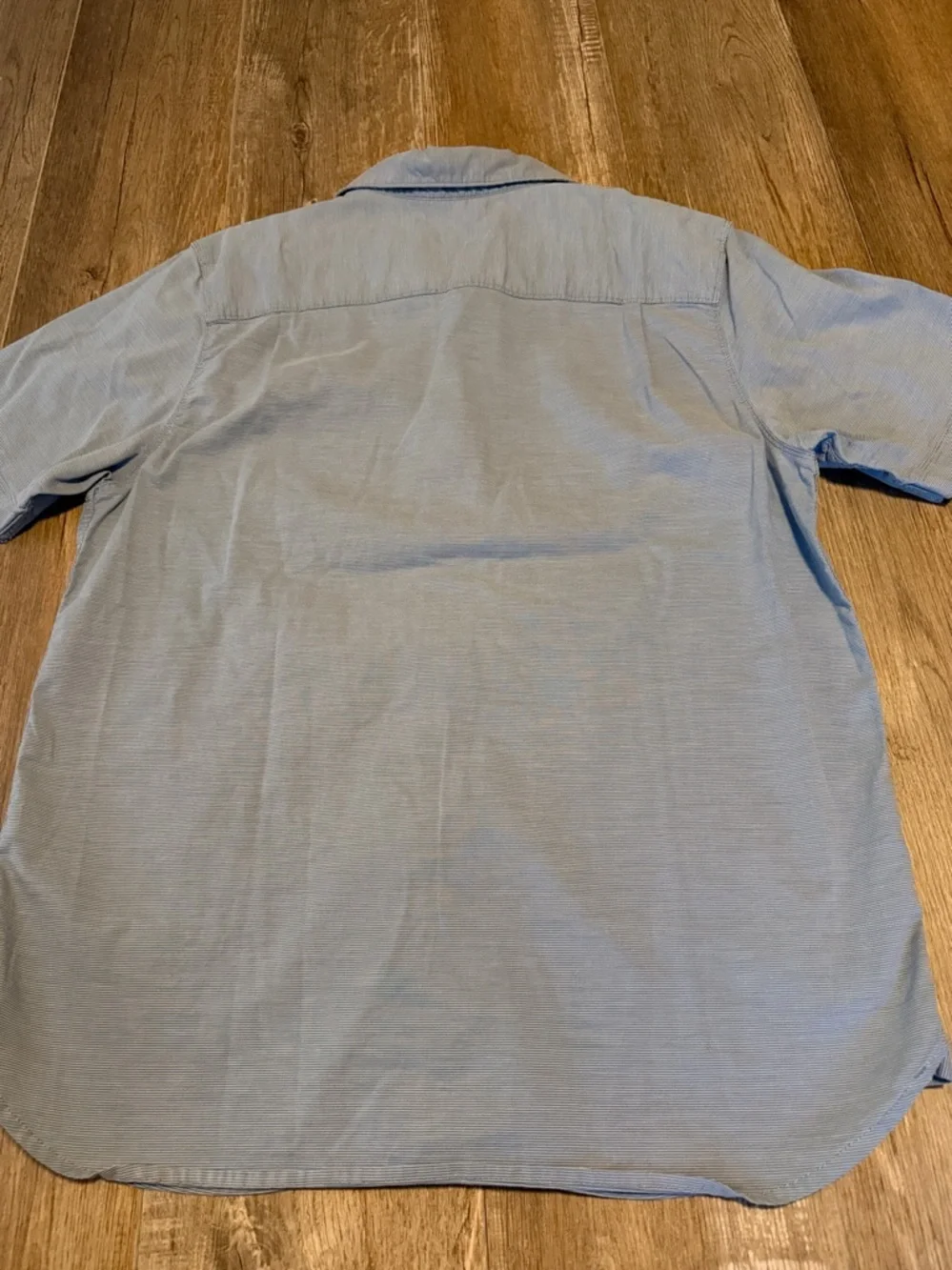 The North Face Men's Pale Blue Short-Sleeve Button-Down Shirt